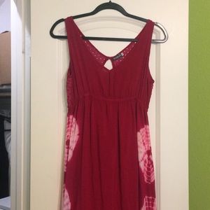 Earthbound red maxi dress